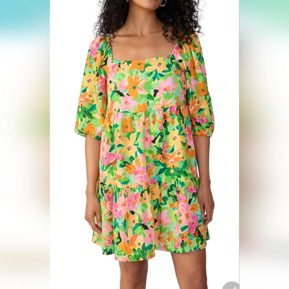 Sanctuary Dresses & Skirts - NWT*SANCTUARY Weekender printed baby doll linen dress tropical floral in Medium